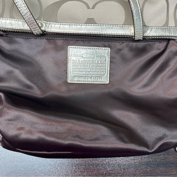 Coach Gold Jacquard Monogram zippered purse with gold sequins EUC - Picture 9 of 16